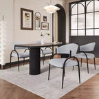 Christopher Knight Home Silas, chaises de salle à manger capitonnées avec accoudoirs et pieds en métal (Lot de 4)