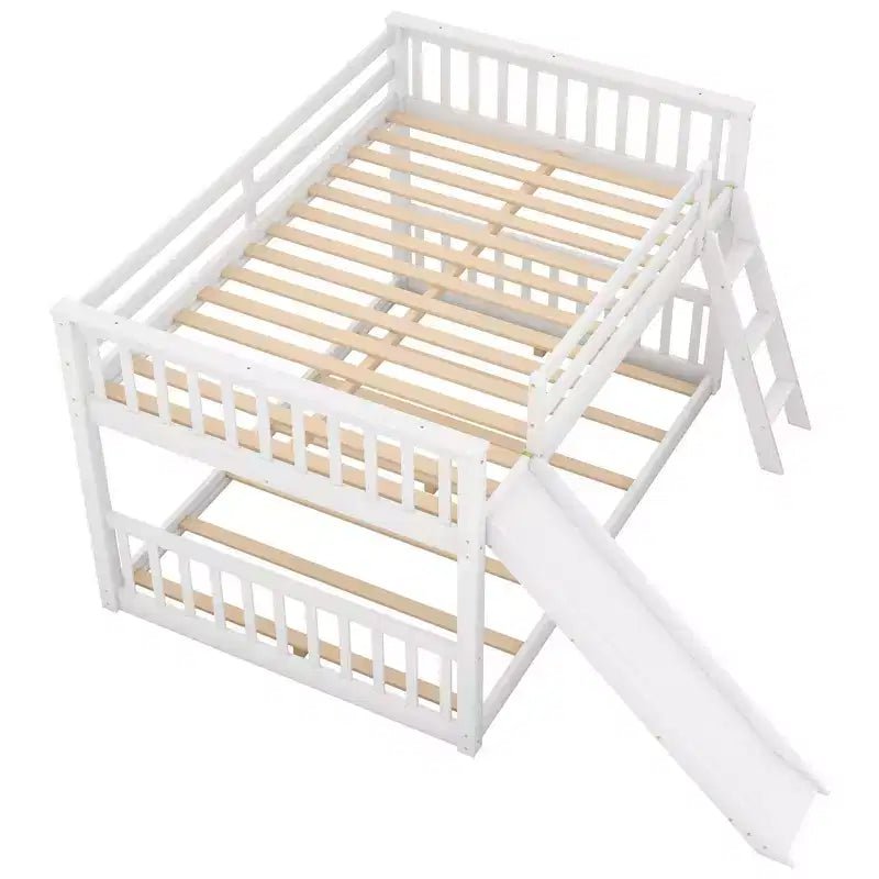 Lit superposé double Whisen Wood avec toboggan convertible et échelle