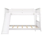Lit superposé double Whisen Wood avec toboggan convertible et échelle