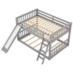 Lit superposé double Whisen Wood avec toboggan convertible et échelle