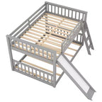 Lit superposé double Whisen Wood avec toboggan convertible et échelle