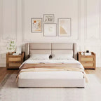 Ensemble de 2 tables de chevet, Tables de chevet modernes, Tables de nuit avec 2 tiroirs en rotin PE, Tables de chevet en rotin pour chambre à coucher et salon