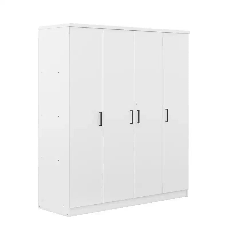 Armoire penderie 4 portes Whisen Wood avec tringle, 1 tiroir et étagères de rangement