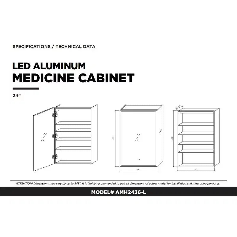 Armoire de toilette sans cadre Fine Fixtures avec éclairage LED
