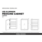 Armoire de toilette sans cadre Fine Fixtures avec éclairage LED