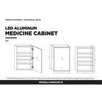 Armoire de toilette sans cadre Fine Fixtures avec éclairage LED