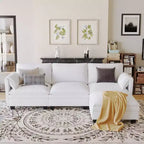 Canapé trois places en forme de L Christopher Knight Home 107,8 avec pouf