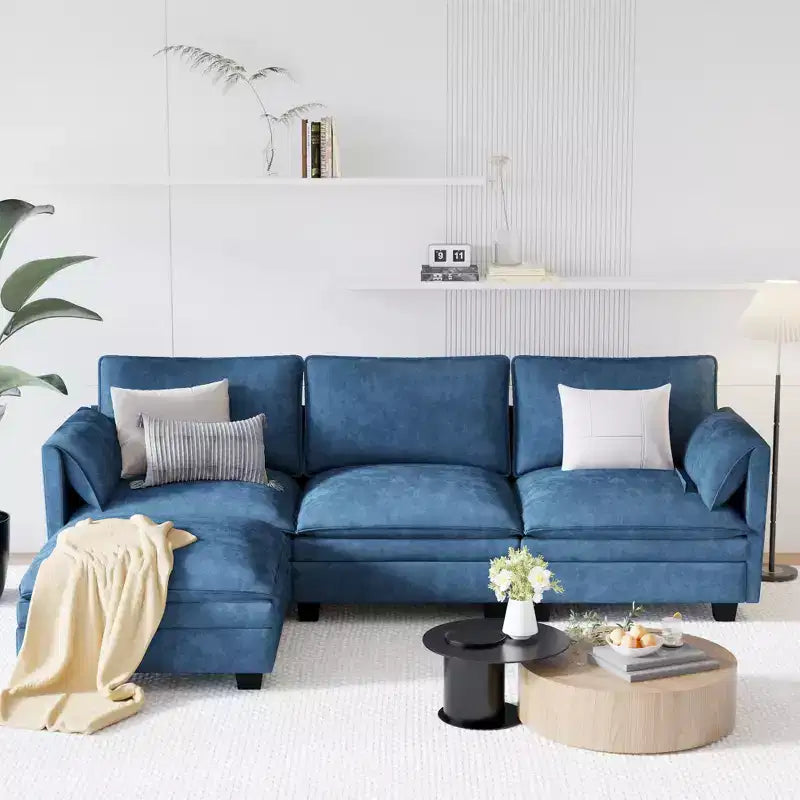 Canapé trois places en forme de L Christopher Knight Home 107,8 avec pouf