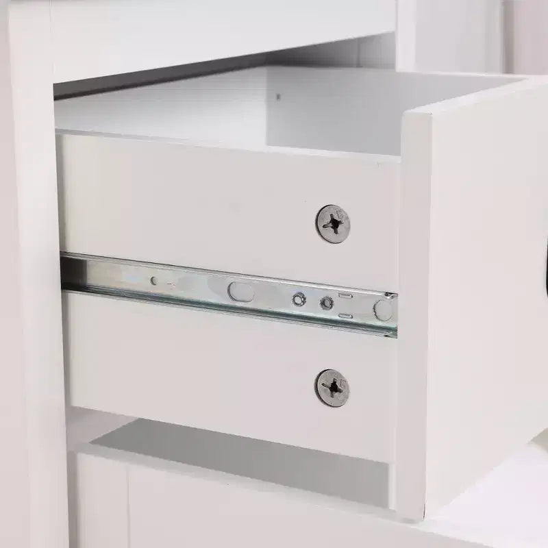 Meuble de salle de bain colonne LuxenHome en bois blanc de 160 cm