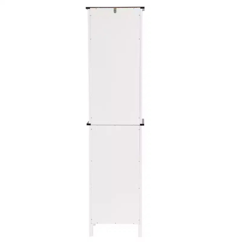 Meuble de salle de bain colonne LuxenHome en bois blanc de 160 cm