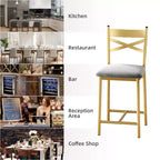 Tabourets de Bar Whizmax Lot de 2/4, Chaises de Bar Rembourrées avec Dossier, Coussin épais, Tabourets de Comptoir Hauteur Standard pour Îlot de Cuisine, Appartement, Bar