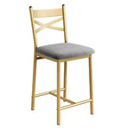 Tabourets de Bar Whizmax Lot de 2/4, Chaises de Bar Rembourrées avec Dossier, Coussin épais, Tabourets de Comptoir Hauteur Standard pour Îlot de Cuisine, Appartement, Bar