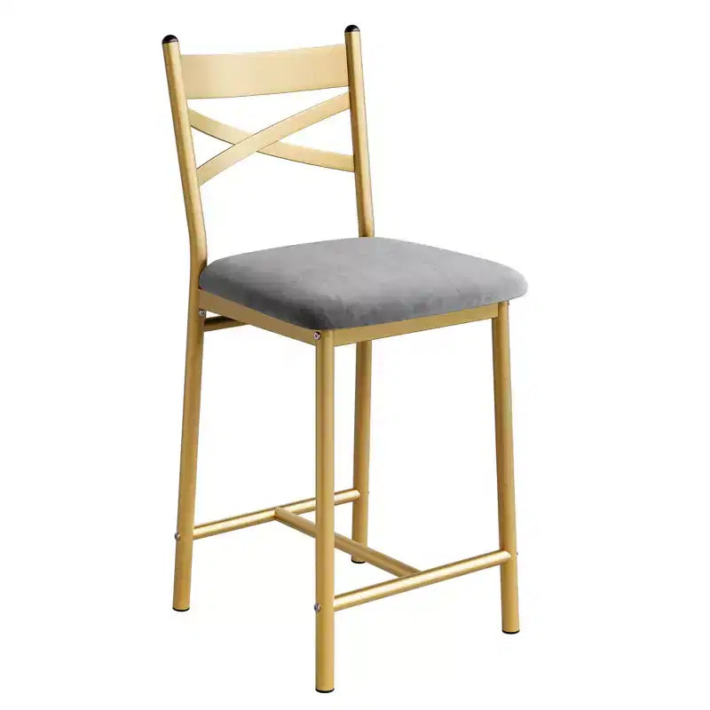 Tabourets de Bar Whizmax Lot de 2/4, Chaises de Bar Rembourrées avec Dossier, Coussin épais, Tabourets de Comptoir Hauteur Standard pour Îlot de Cuisine, Appartement, Bar