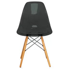 Ensemble de salle à manger 3 pièces Dover de LeisureMod – Table de bistrot ronde en verre transparent de 31 po avec 2 chaises en acrylique avec pieds en bois, cuisine et salle à manger modernes