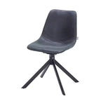 Chaise de salle à manger pivotante en cuir moderne LeisureMod Markley, siège rembourré avec pieds en métal, chaise d'appoint confortable pour cuisine, salle à manger ou café