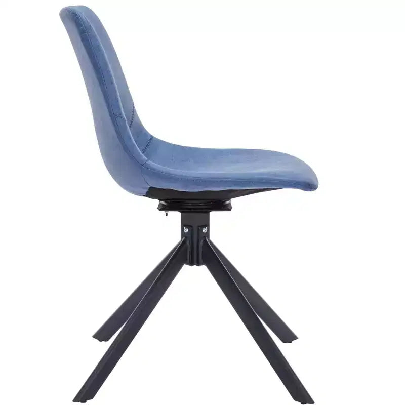 Chaise de salle à manger pivotante en cuir moderne LeisureMod Markley, siège rembourré avec pieds en métal, chaise d'appoint confortable pour cuisine, salle à manger ou café