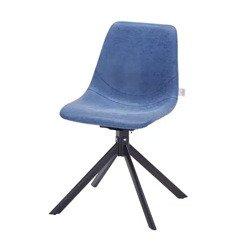 Chaise de salle à manger pivotante en cuir moderne LeisureMod Markley, siège rembourré avec pieds en métal, chaise d'appoint confortable pour cuisine, salle à manger ou café