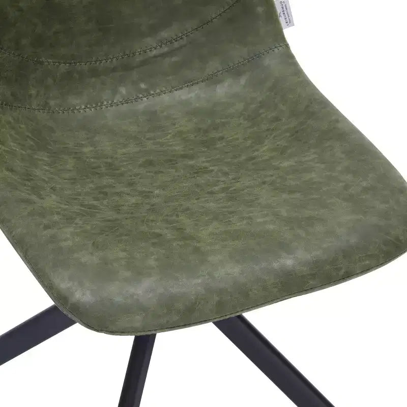 Chaise de salle à manger pivotante en cuir moderne LeisureMod Markley, siège rembourré avec pieds en métal, chaise d'appoint confortable pour cuisine, salle à manger ou café