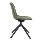 Chaise de salle à manger pivotante en cuir moderne LeisureMod Markley, siège rembourré avec pieds en métal, chaise d'appoint confortable pour cuisine, salle à manger ou café