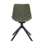 Chaise de salle à manger pivotante en cuir moderne LeisureMod Markley, siège rembourré avec pieds en métal, chaise d'appoint confortable pour cuisine, salle à manger ou café