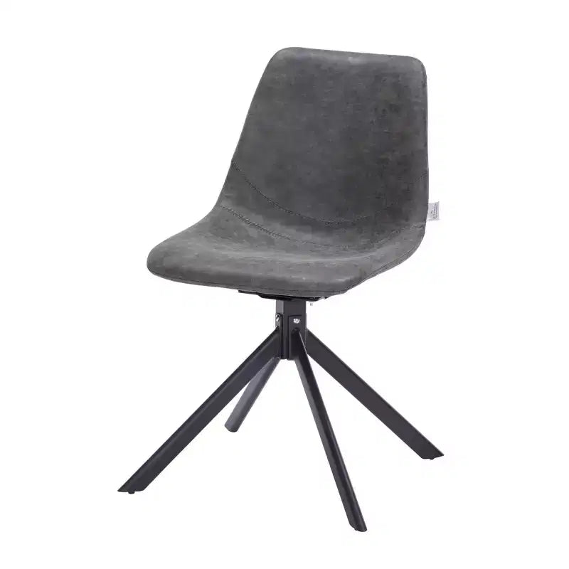 Chaise de salle à manger pivotante en cuir moderne LeisureMod Markley, siège rembourré avec pieds en métal, chaise d'appoint confortable pour cuisine, salle à manger ou café