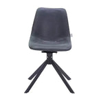 Chaise de salle à manger pivotante en cuir moderne LeisureMod Markley, siège rembourré avec pieds en métal, chaise d'appoint confortable pour cuisine, salle à manger ou café