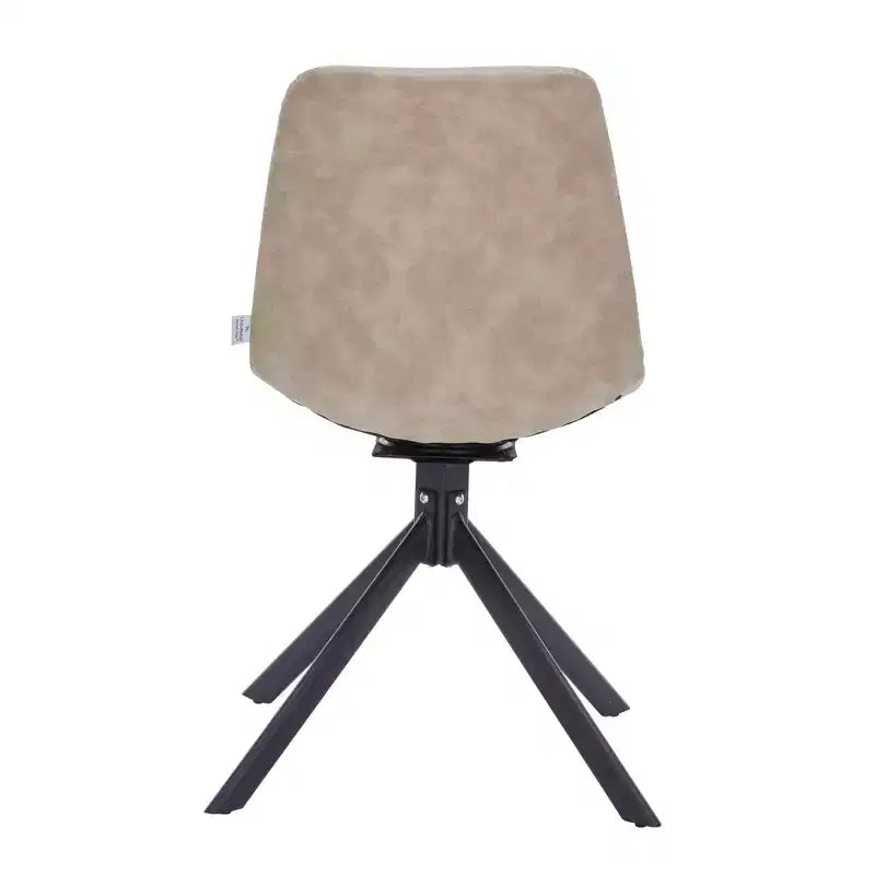 Chaise de salle à manger pivotante en cuir moderne LeisureMod Markley, siège rembourré avec pieds en métal, chaise d'appoint confortable pour cuisine, salle à manger ou café