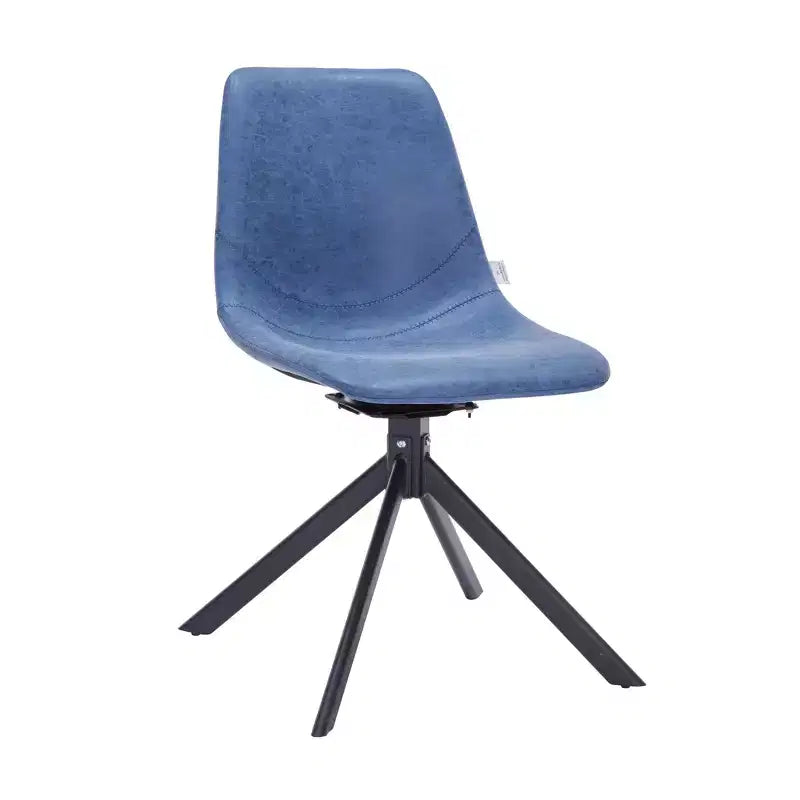 Chaise de salle à manger pivotante en cuir moderne LeisureMod Markley, siège rembourré avec pieds en métal, chaise d'appoint confortable pour cuisine, salle à manger ou café