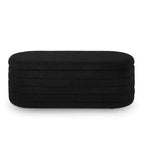 Banc de rangement ottoman ovale Zeus et Ruta Modern 43 po de largeur, bout de lit, rembourré avec charnière de sécurité-