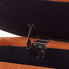Banc de rangement ottoman ovale Zeus et Ruta Modern 43 po de largeur, bout de lit, rembourré avec charnière de sécurité-