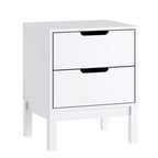 Flash Furniture Dallas Table de nuit en bois, Table d'appoint de chambre à coucher avec 2 tiroirs de rangement pour enfants