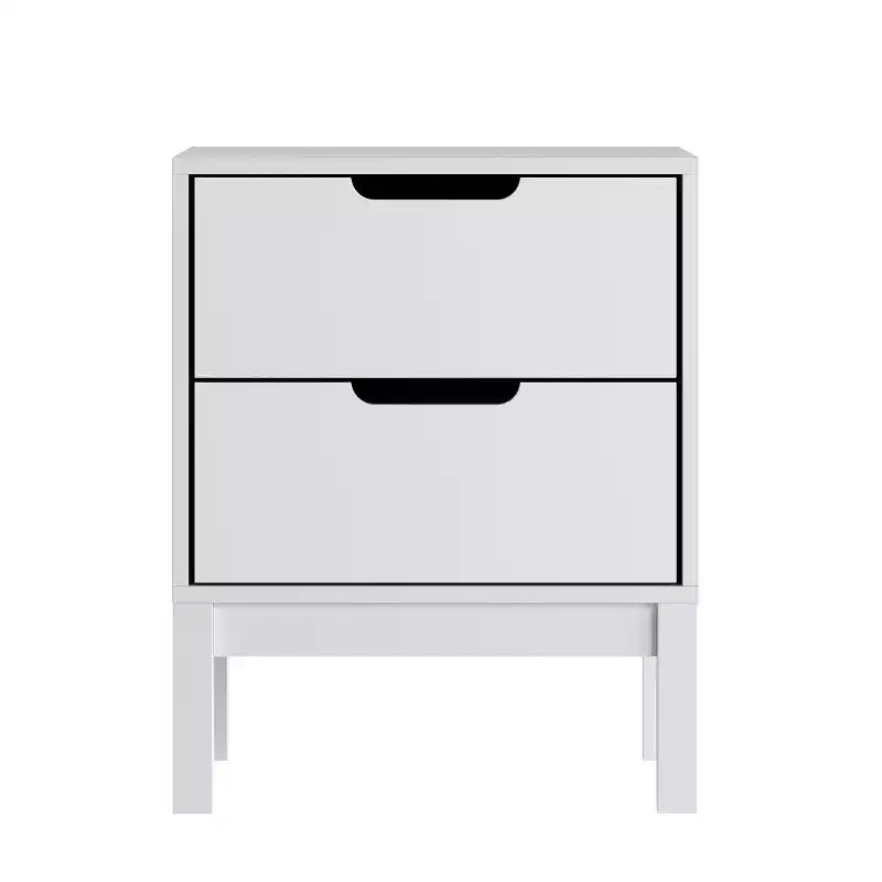 Flash Furniture Dallas Table de nuit en bois, Table d'appoint de chambre à coucher avec 2 tiroirs de rangement pour enfants