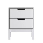 Flash Furniture Dallas Table de nuit en bois, Table d'appoint de chambre à coucher avec 2 tiroirs de rangement pour enfants
