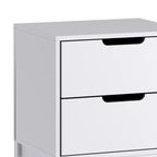Flash Furniture Dallas Table de nuit en bois, Table d'appoint de chambre à coucher avec 2 tiroirs de rangement pour enfants