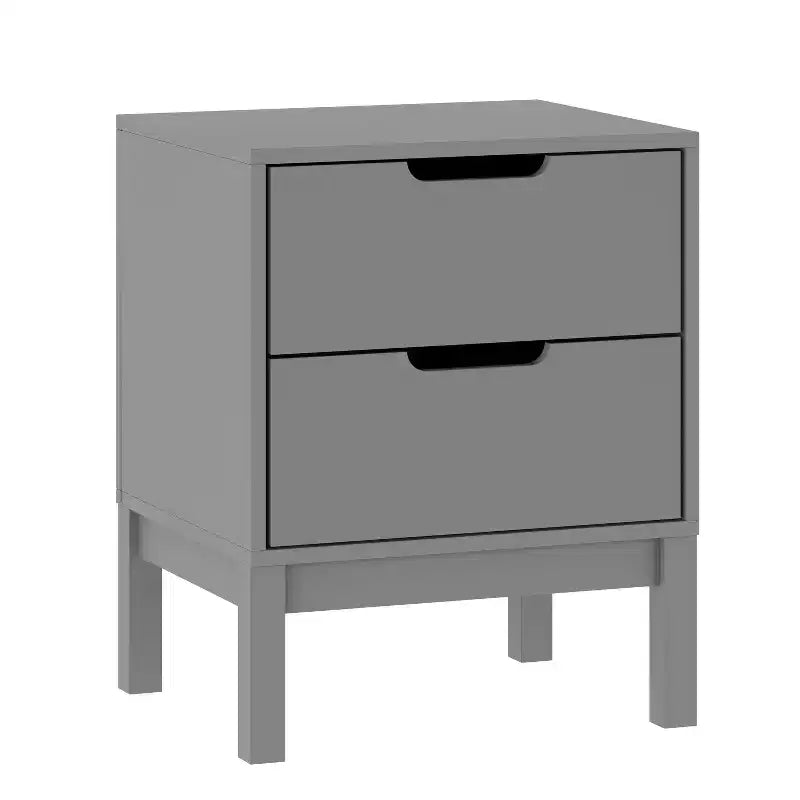 Flash Furniture Dallas Table de nuit en bois, Table d'appoint de chambre à coucher avec 2 tiroirs de rangement pour enfants