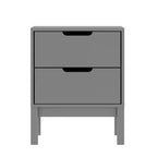 Flash Furniture Dallas Table de nuit en bois, Table d'appoint de chambre à coucher avec 2 tiroirs de rangement pour enfants