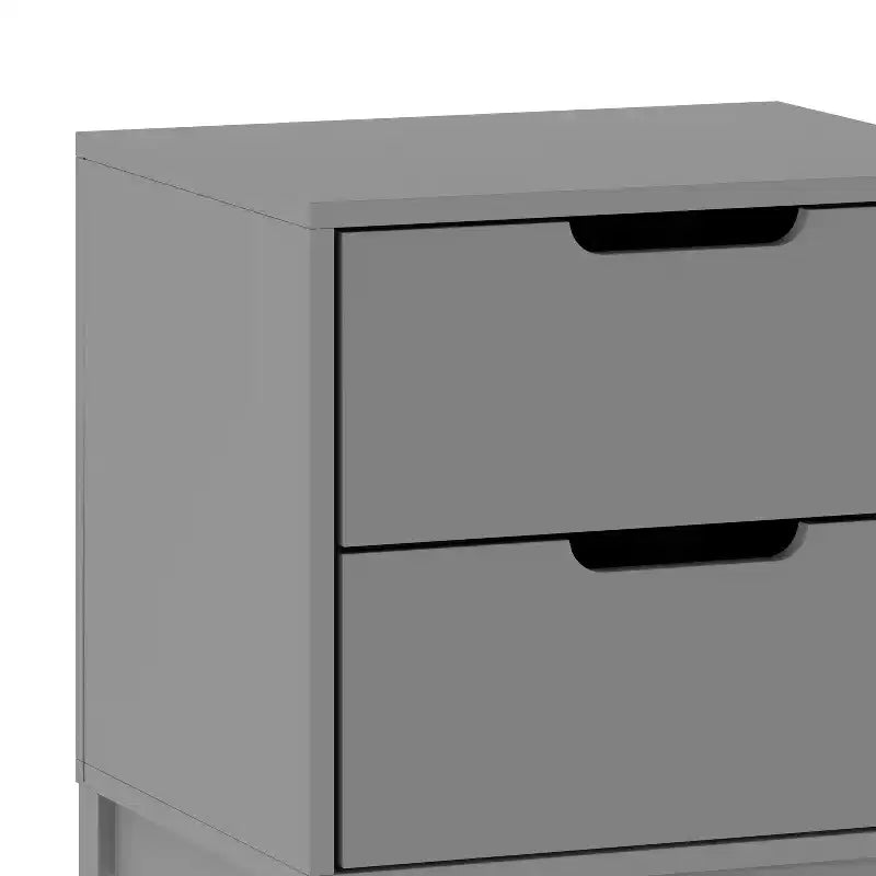 Flash Furniture Dallas Table de nuit en bois, Table d'appoint de chambre à coucher avec 2 tiroirs de rangement pour enfants