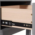 Flash Furniture Dallas Table de nuit en bois, Table d'appoint de chambre à coucher avec 2 tiroirs de rangement pour enfants