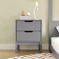 Flash Furniture Dallas Wooden Night Stand, Bedroom Side Table with 2 Storage Drawers for Kids