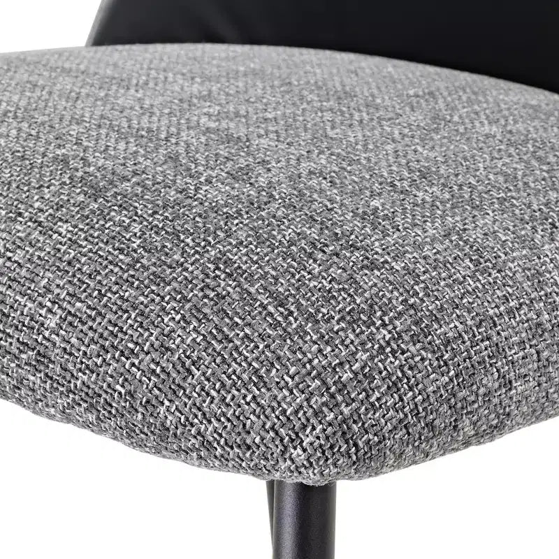 Lot de 2 chaises de salle à manger rembourrées, noir gris