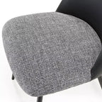 Lot de 2 chaises de salle à manger rembourrées, noir gris