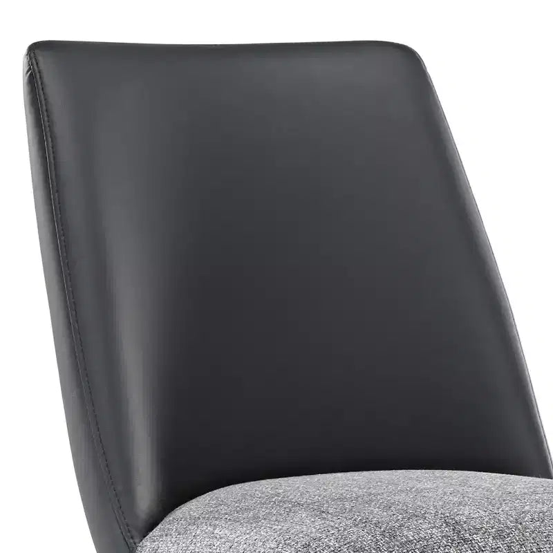 Lot de 2 chaises de salle à manger rembourrées, noir gris