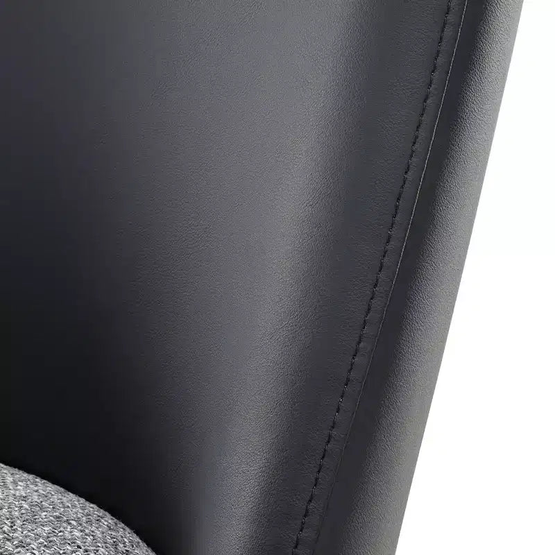 Lot de 2 chaises de salle à manger rembourrées, noir gris