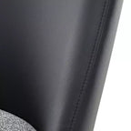 Lot de 2 chaises de salle à manger rembourrées, noir gris