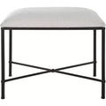 Uttermost Avenham 24 Wide White Fabric Small Bench