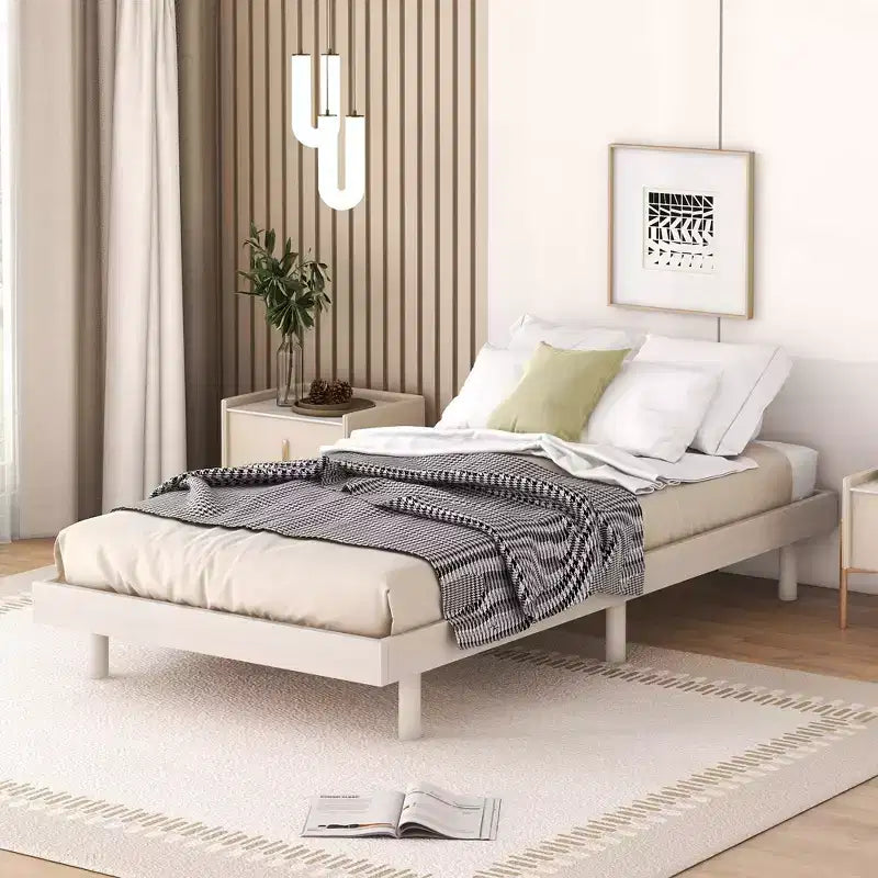 Cadre de lit plateforme flottant Whisen au design moderne