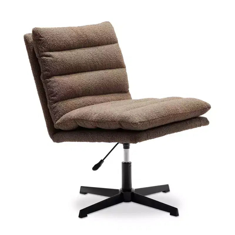Fauteuil d'appoint pivotant Zeus & Ruta de 57,9 cm de large avec pieds croisés et accoudoirs réglables