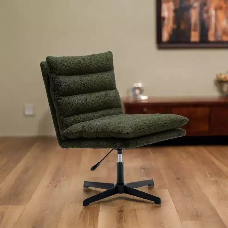 Fauteuil d'appoint pivotant Zeus & Ruta de 57,9 cm de large avec pieds croisés et accoudoirs réglables