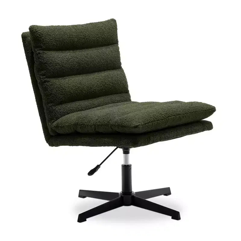 Fauteuil d'appoint pivotant Zeus & Ruta de 57,9 cm de large avec pieds croisés et accoudoirs réglables