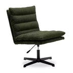 Fauteuil d'appoint pivotant Zeus & Ruta de 57,9 cm de large avec pieds croisés et accoudoirs réglables